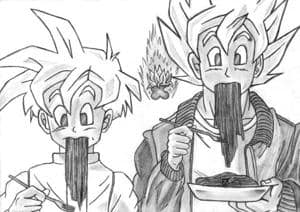 Son-Goku & Son-Gohan essen