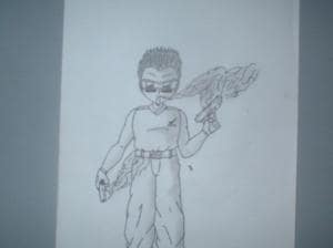 Hm, er hat keinen Namen, ist reine Fiktion. Kommt meinem Aussehen in Animeform a