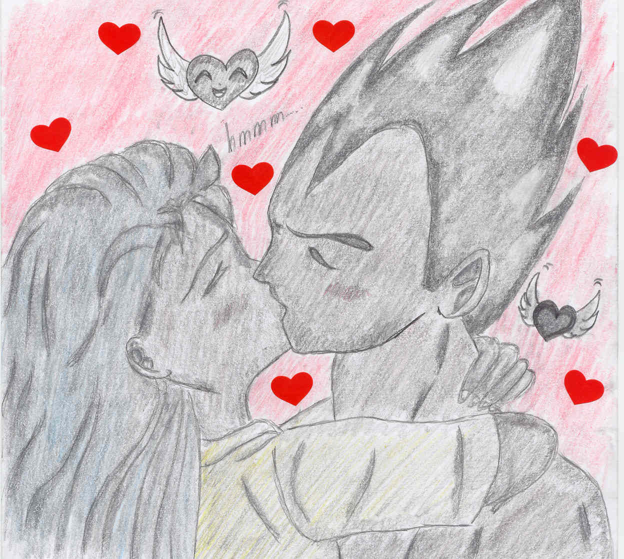 Bulma und Vegeta knutschen