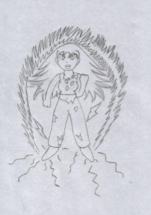 Angela als SuperSayajin