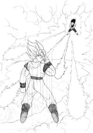 goku vs. vegeta (wiedermal):kobe