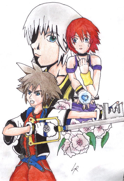 Sora,Riku und Kairi Bunt