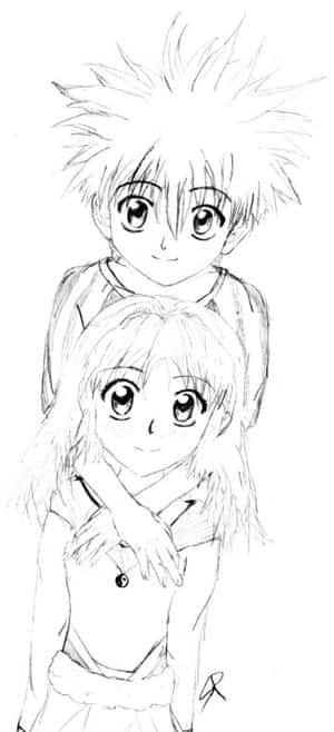 Cherry und Daisuke s/w