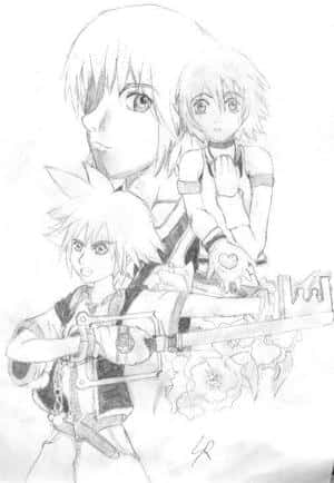 Sora, Riku et Kairi