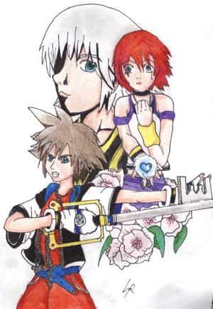 Sora,Riku und Kairi Bunt