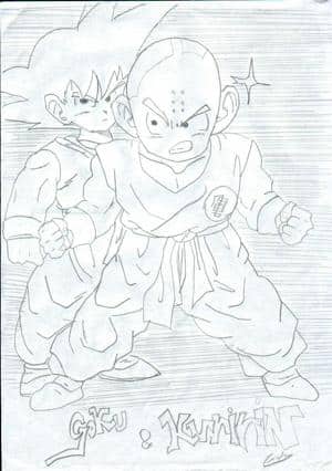 chibi Kuririn und chibi son-goku