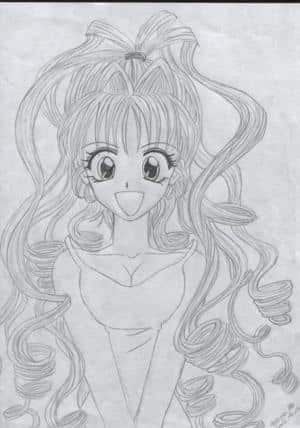 marron mit langen Haaren