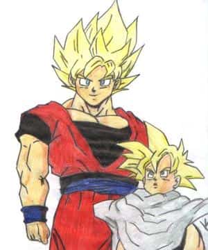 Goku und Gohan