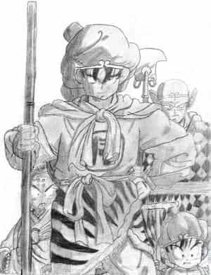 Goku, Gohan, Picollo, Kuririn