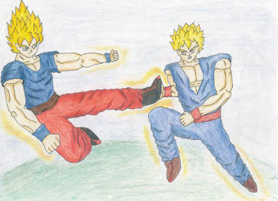 Goku vs. Gohan Training