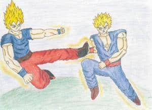 Goku vs. Gohan Training