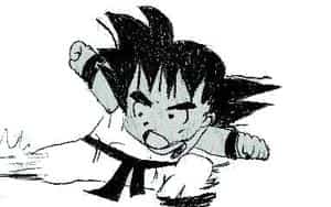 Chibi Son-Goku beim Tritt