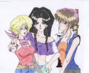 Setsuko, Neysha and Rika in Farbe ^^