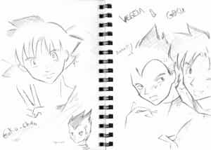 Son-Goku and Vegeta sketch