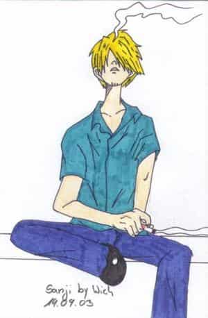 smoking sanji