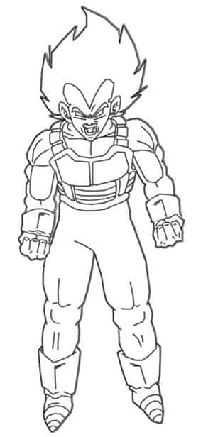vegeta lineart