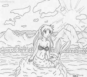 Mizu im Sonnenuntergang