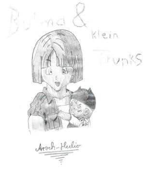 Bulma und klein Trunks