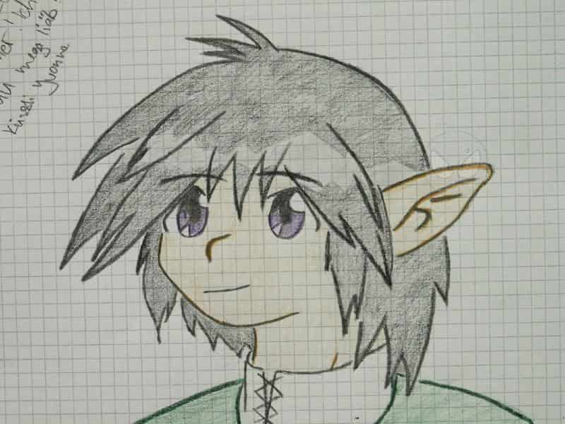 little elf with black hair