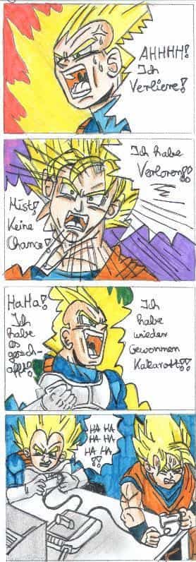 Comic Vegeta vs.Goku