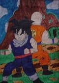 Gohan und Krillin im Kampf