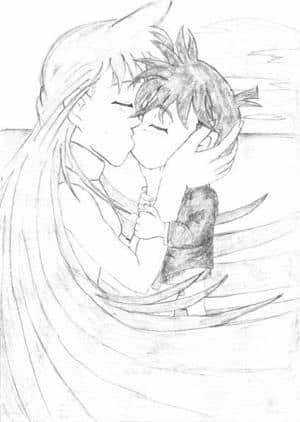 Ran kissing Conan