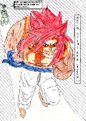Gogeta auf der Flucht