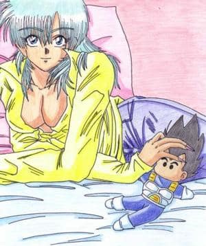 Bulma und Vegetapuppe