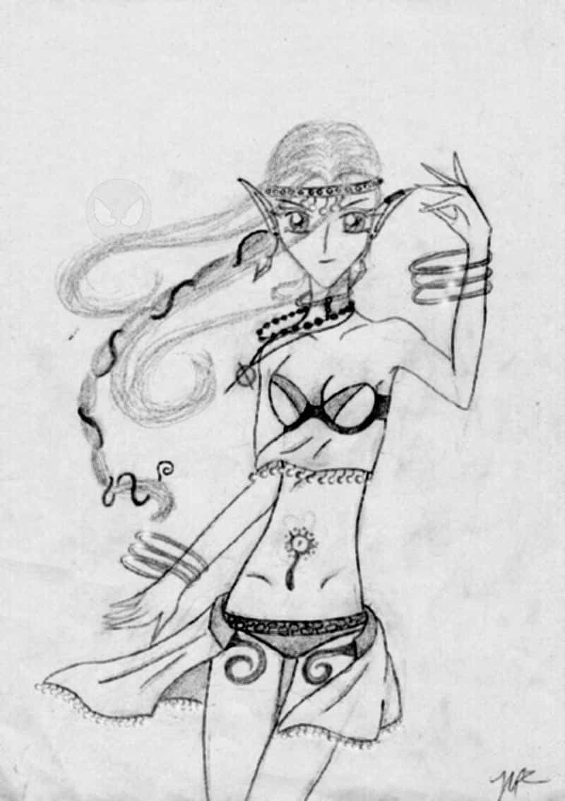 oriental dance.skizze