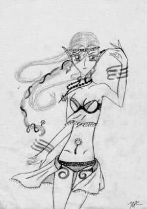 oriental dance.skizze