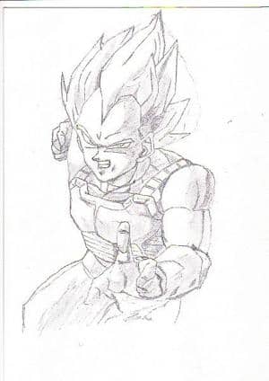 Vegeta zum Kampf bereit