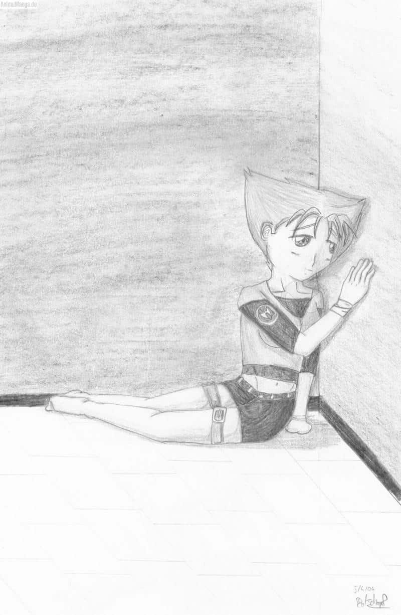 Mädchen an der Wand(Depri)