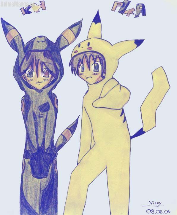 Pika und ich als pokemon =P