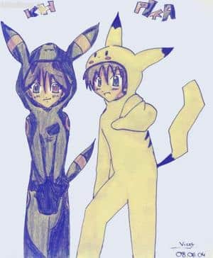 Pika und ich als pokemon =P