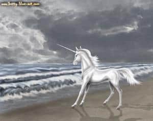 "Stürmische See" mit Einhorn