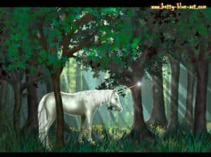 "Neulich auf einer Lichtung" (Einhorn)