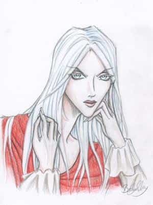 Vampir Celestin in Rot