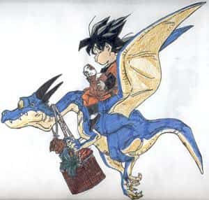 Son Goten auf Drache