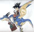 Son Goten auf Drache