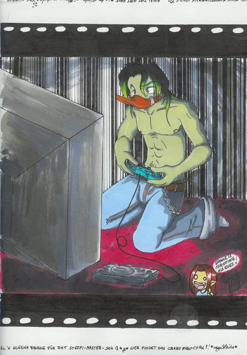 drake is shrotting his eyes - colo ^^"