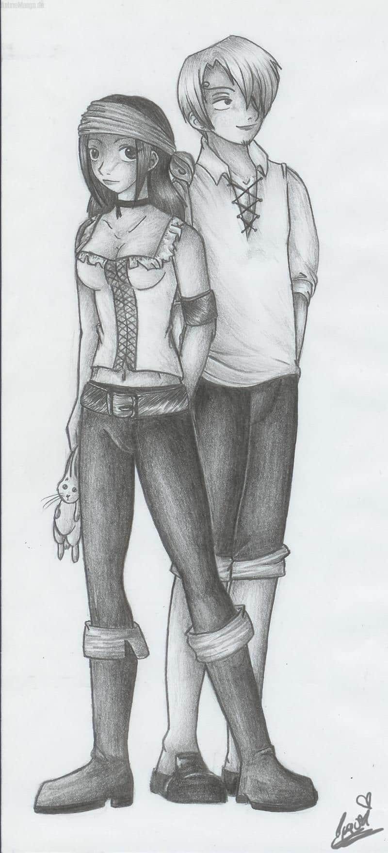 klein sanj´und klein magu in der kluft zu´nem supergeheimen doji :3