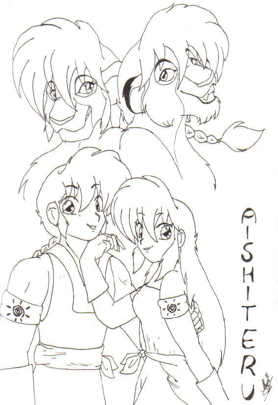 Ranma and Maguzi in Lionform^^