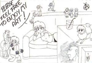 ein "friedlicher" fernsehabend (und die erste seite meines 3. ringbuch´s ^^)