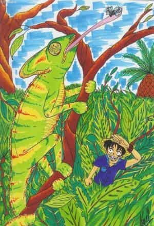 ruffy and the chameleon o^.^o