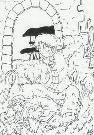 klein ruffy und das ruffy-affi ^^