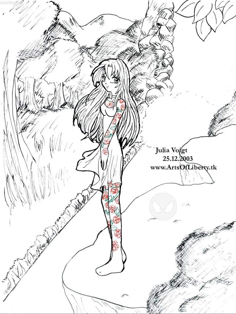 Kleid aus Rosen - Outlines