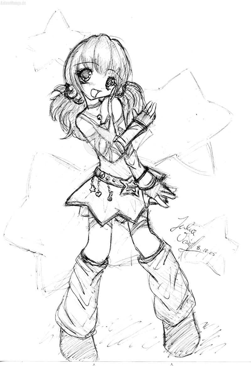 Skizze für Maskottchen für Yulitown