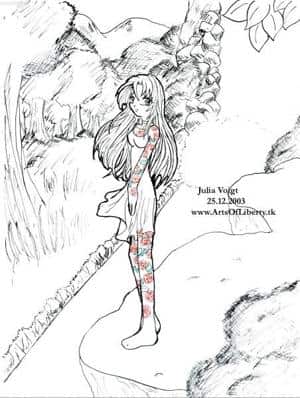 Kleid aus Rosen - Outlines