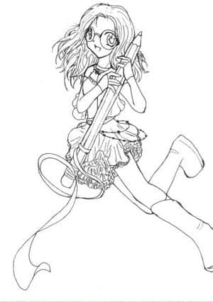 Seji und ihr Bleistift Outlines