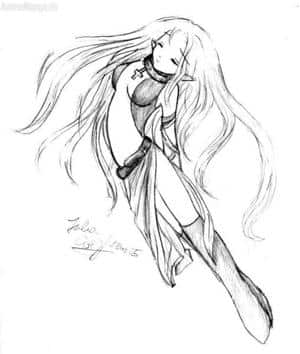 schwebendes mädchen